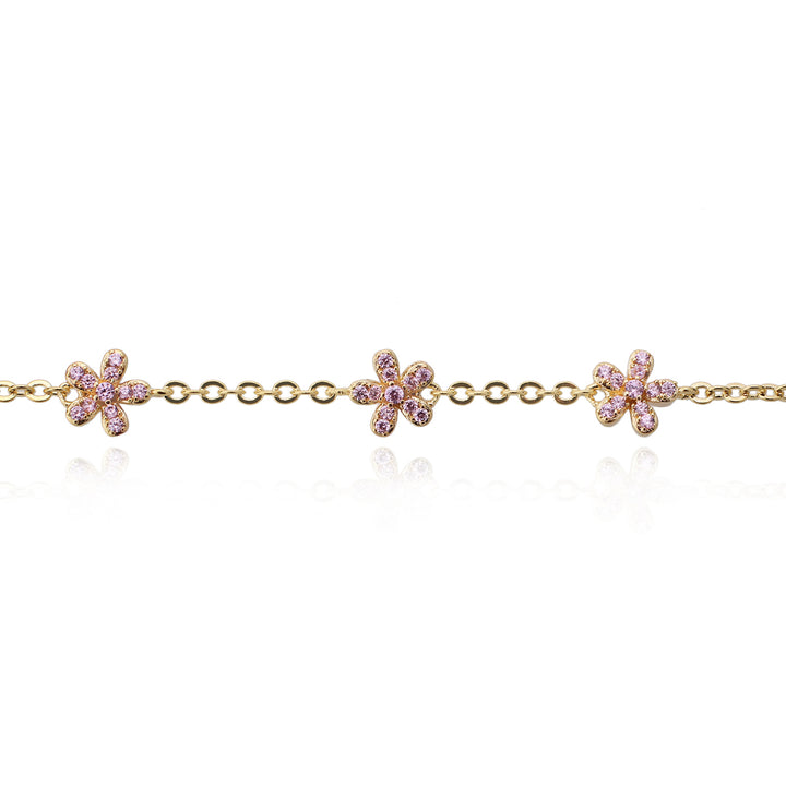bracelet cz flowers