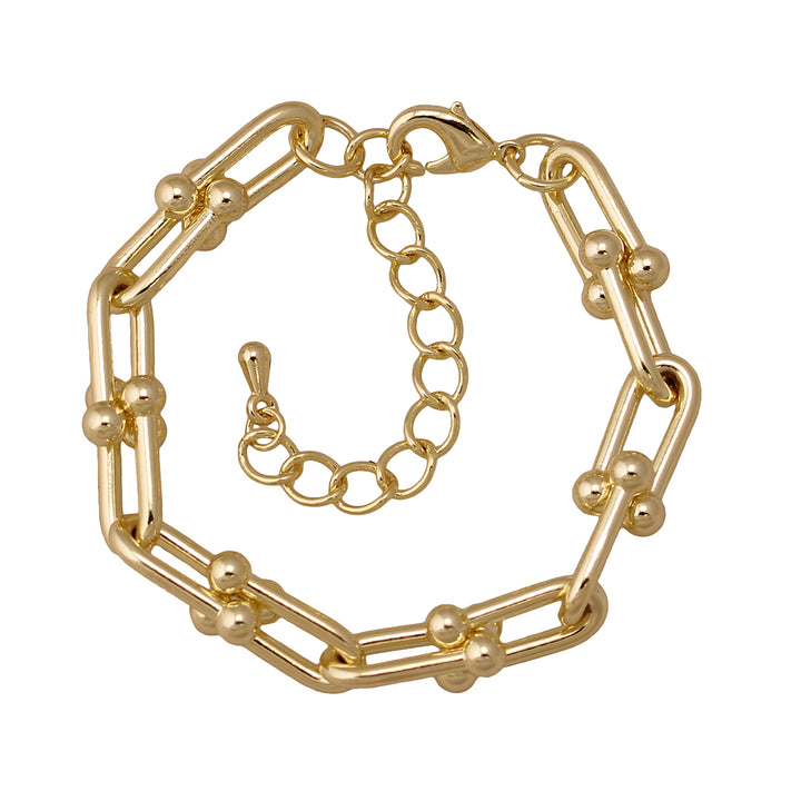 bracelet gold u link bracelet