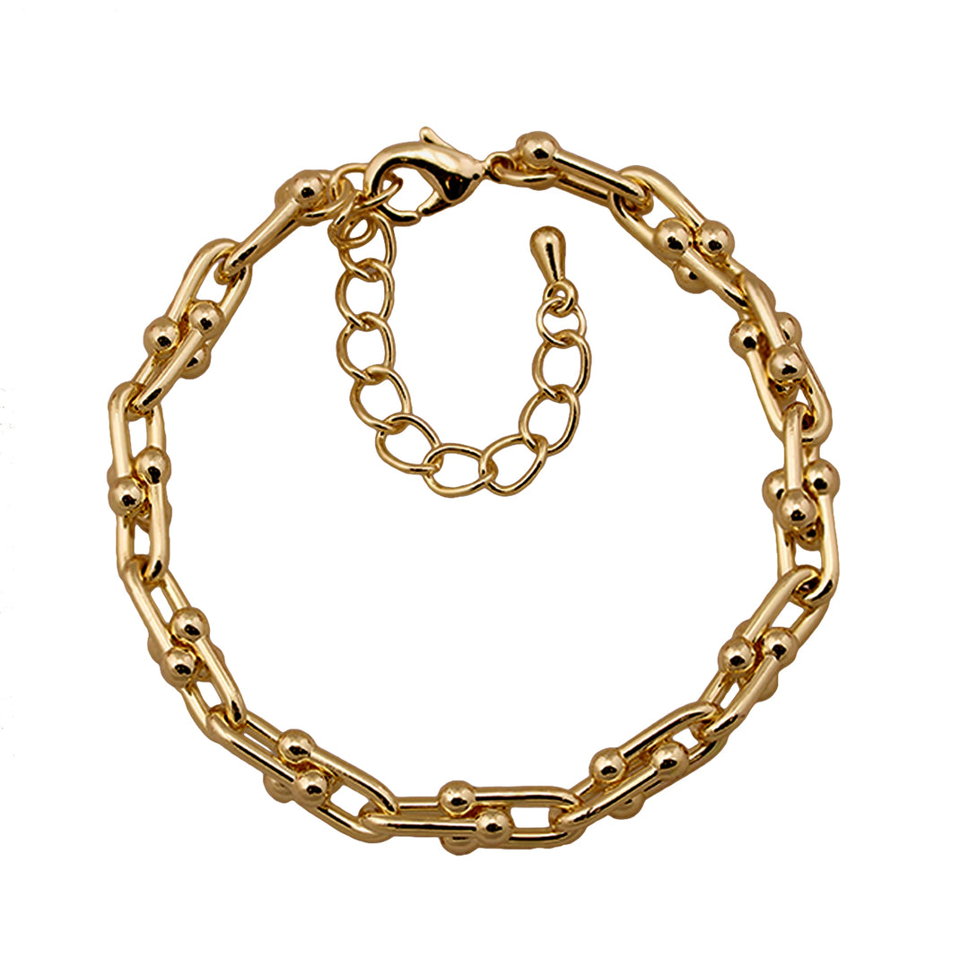 bracelet gold u link bracelet