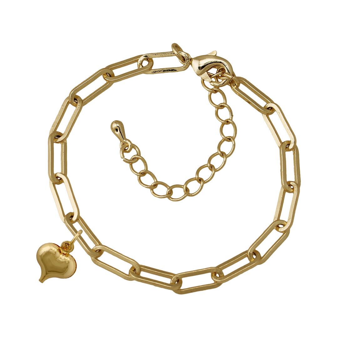 bracelet paperclip chain w charm