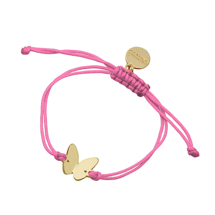 bracelet drawstring cord shiny butterfly