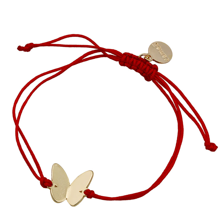 bracelet drawstring cord shiny butterfly