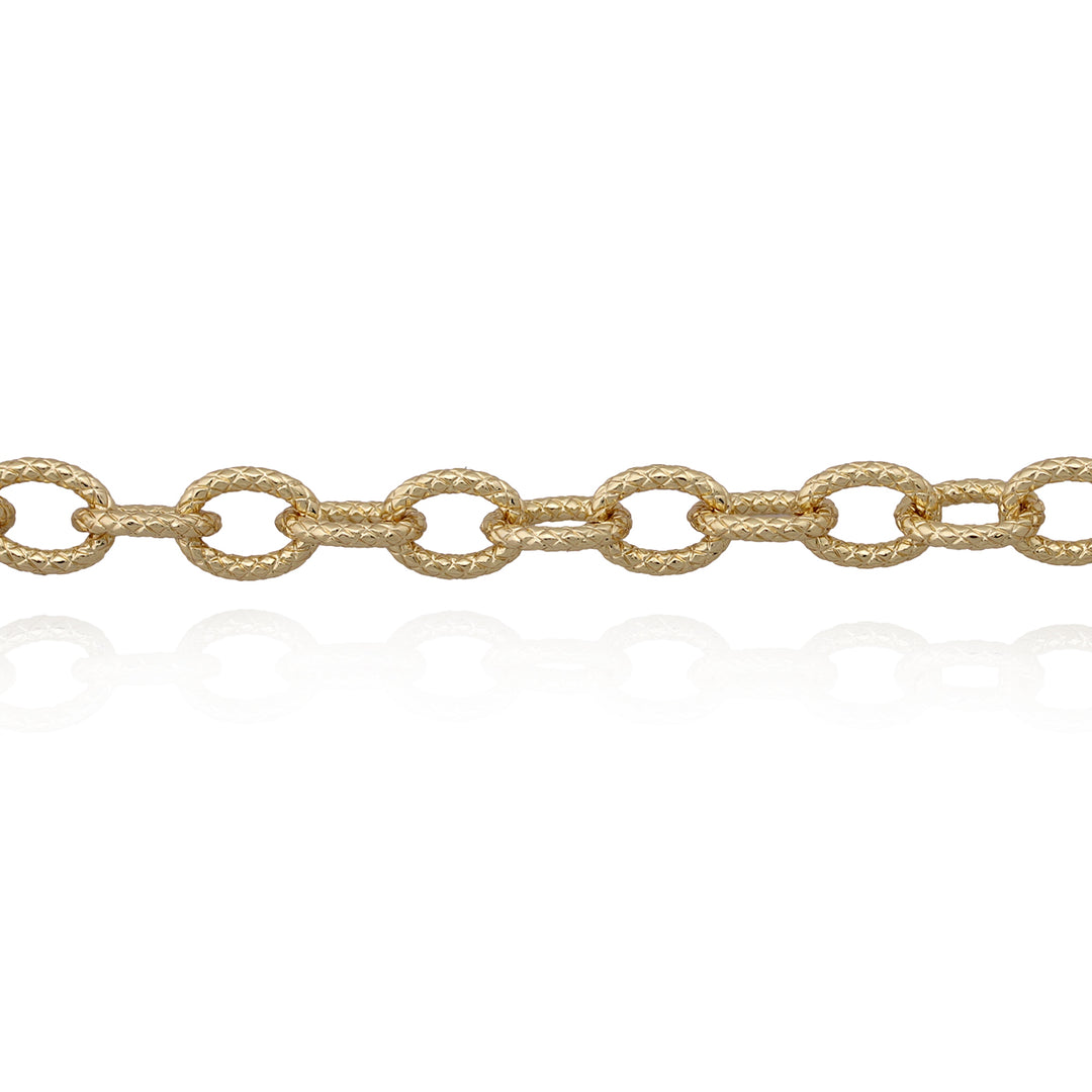 bracelet grooved oval links