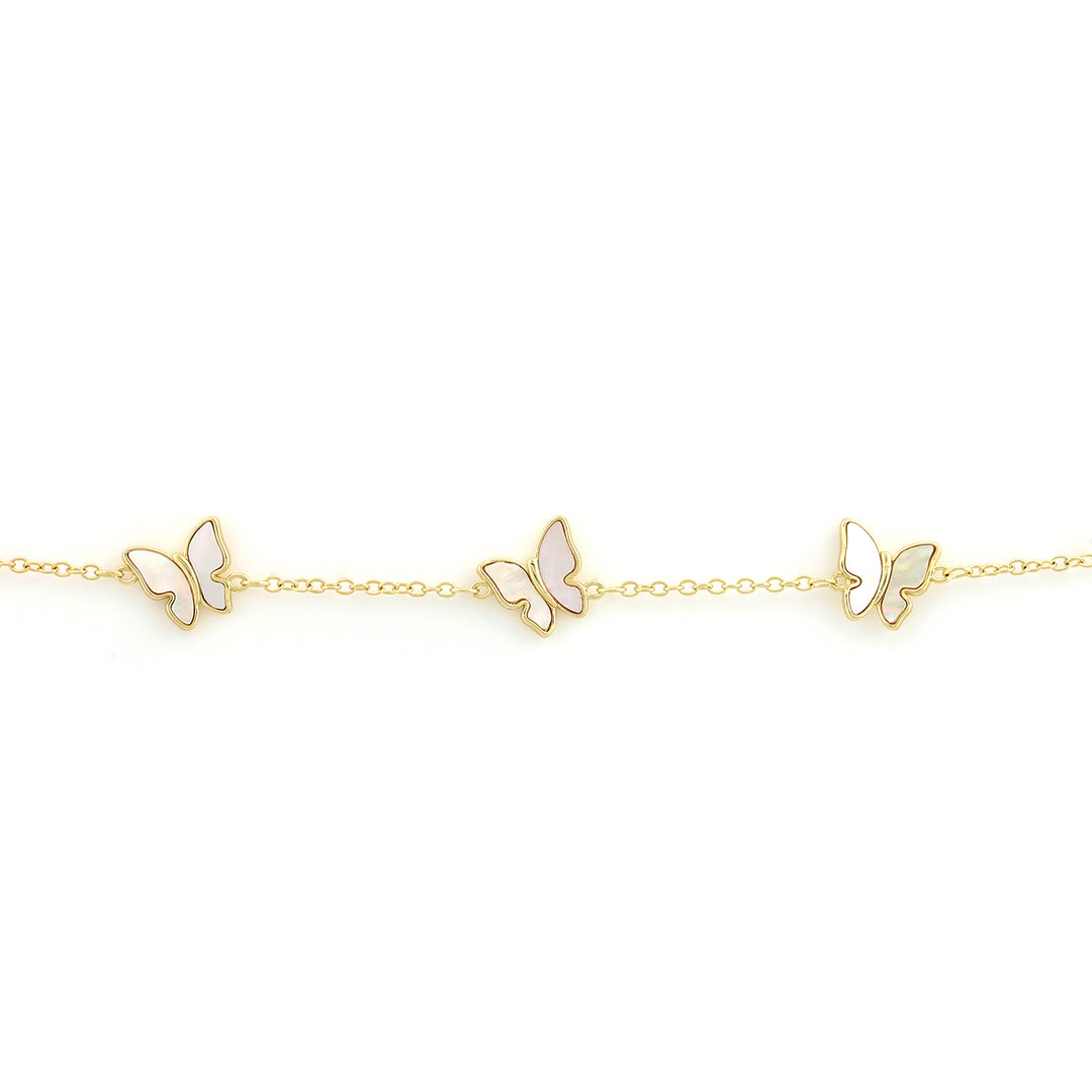 bracelet mother of pearl butterfly