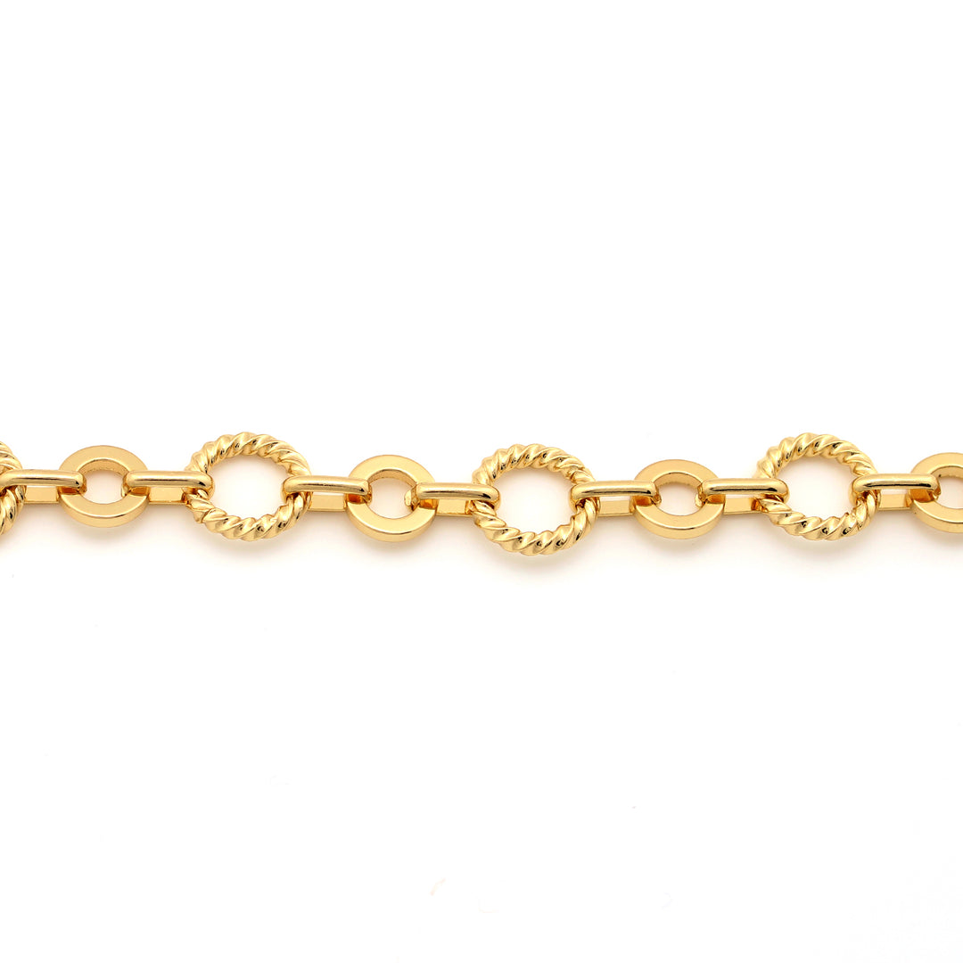 bracelet twisted and shiny circles