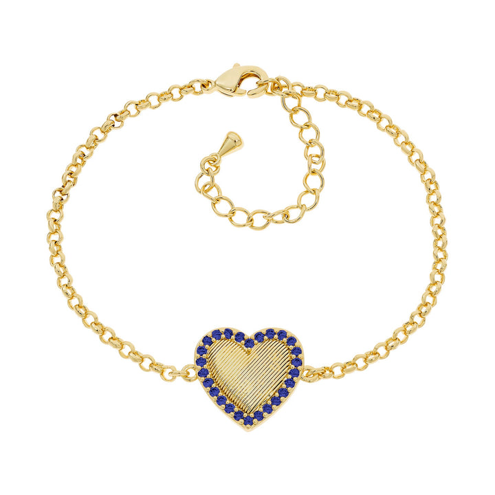 bracelet flat brushed heart