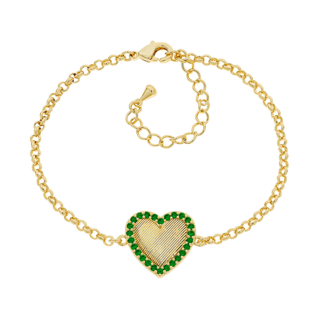 bracelet flat brushed heart