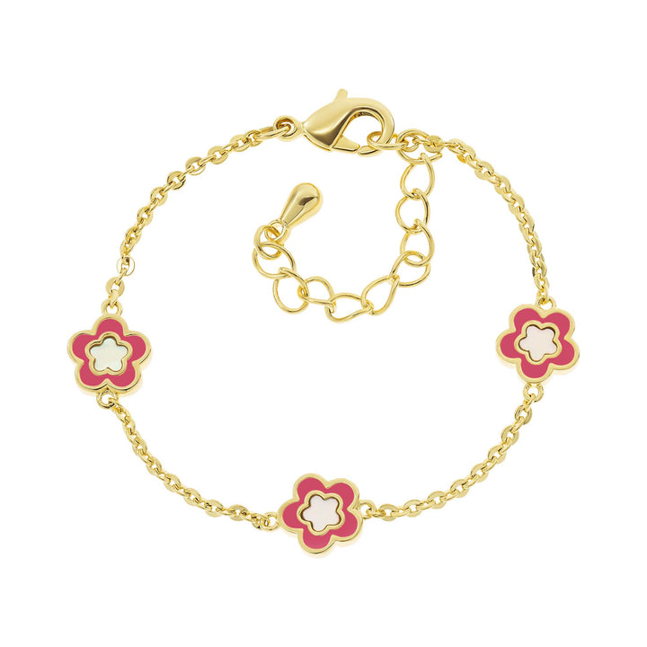 bracelet mop enamel flower