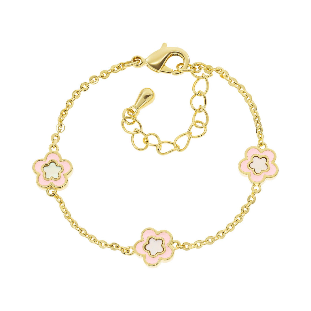 bracelet mop enamel flower
