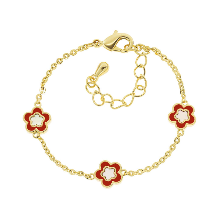 bracelet mop enamel flower