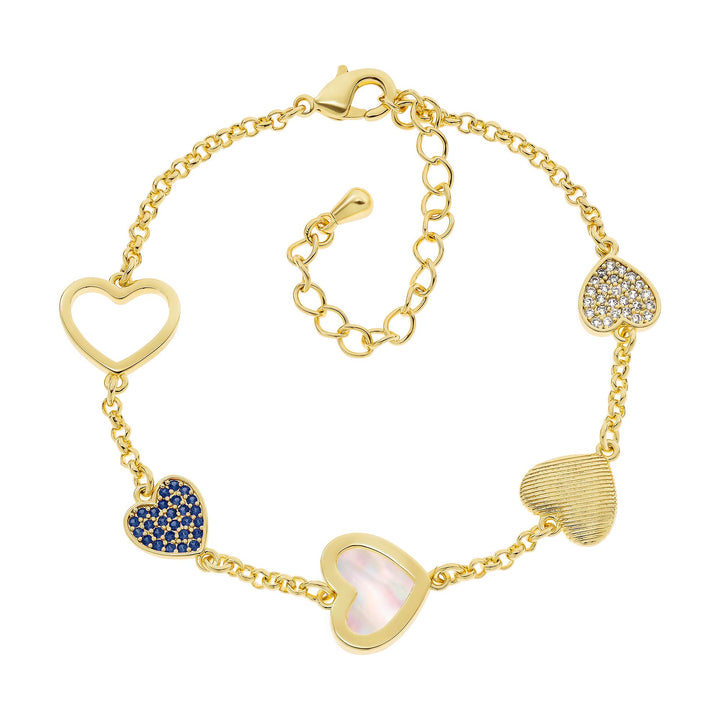 bracelet varied hearts