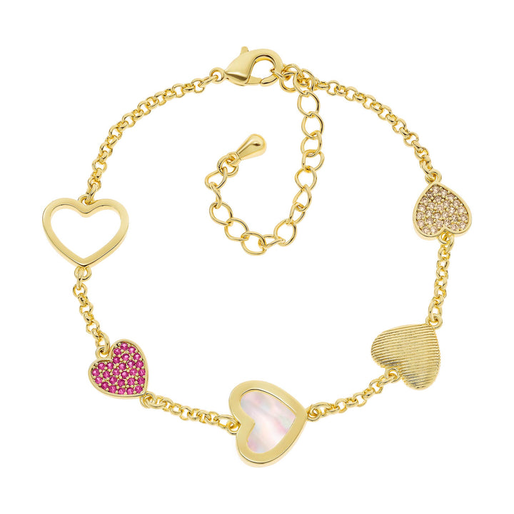 bracelet varied hearts