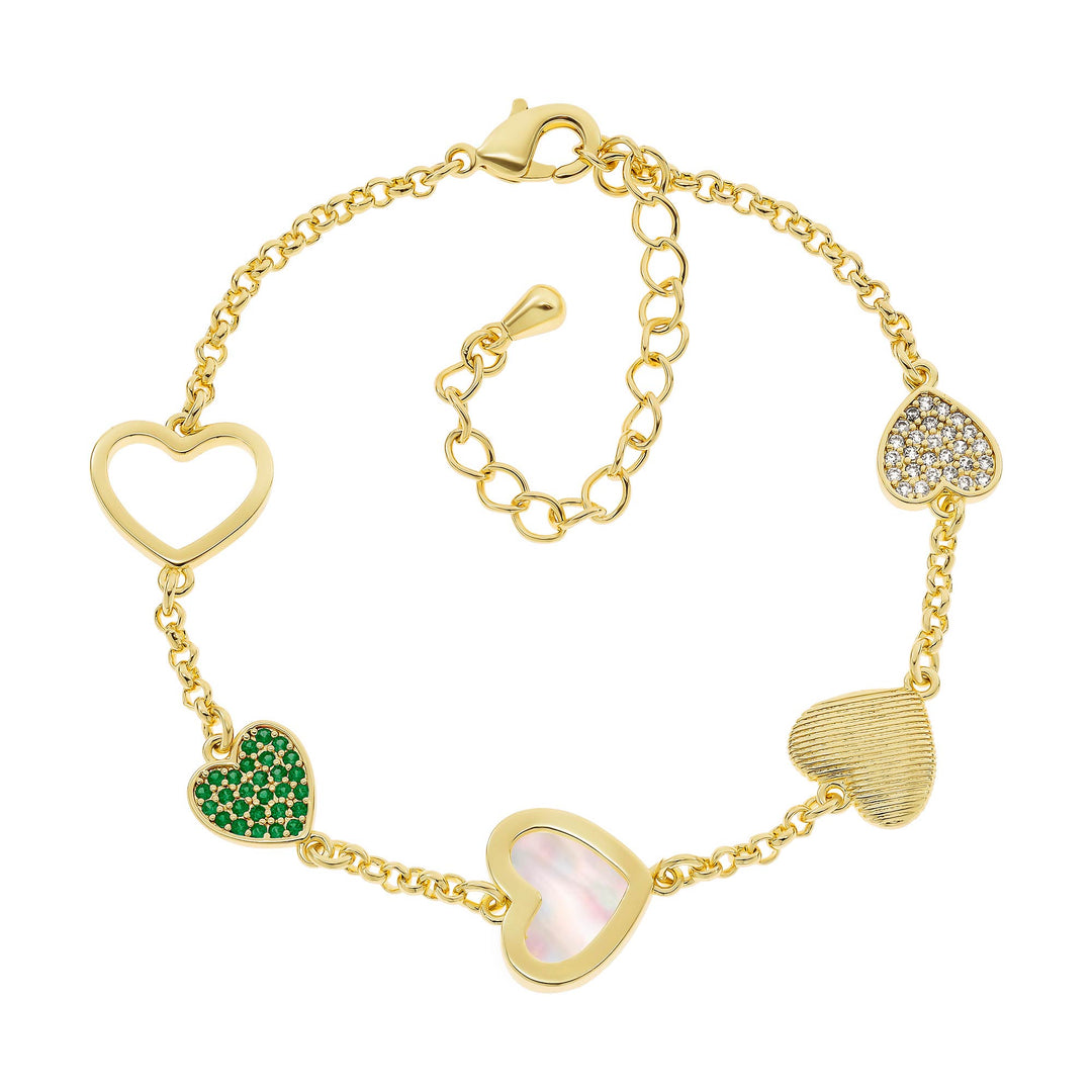 bracelet varied hearts
