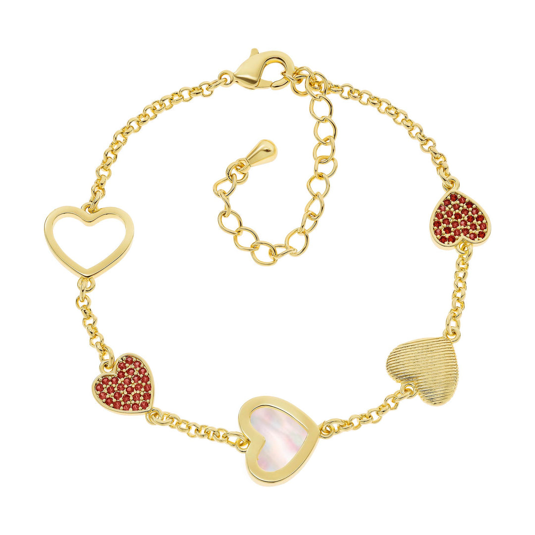 bracelet varied hearts