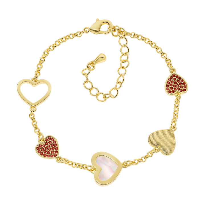 bracelet varied hearts