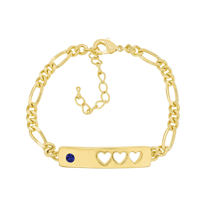 bracelet hole-punched hearts bar