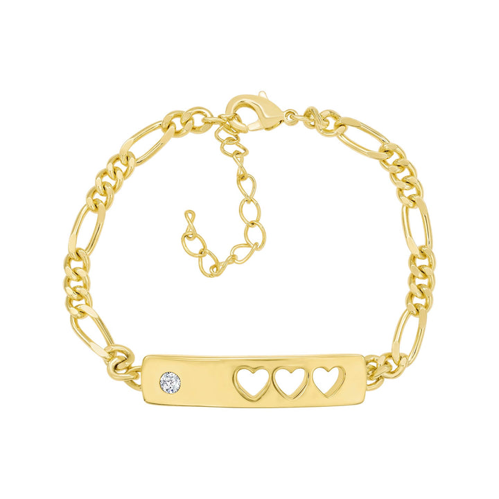 bracelet hole-punched hearts bar