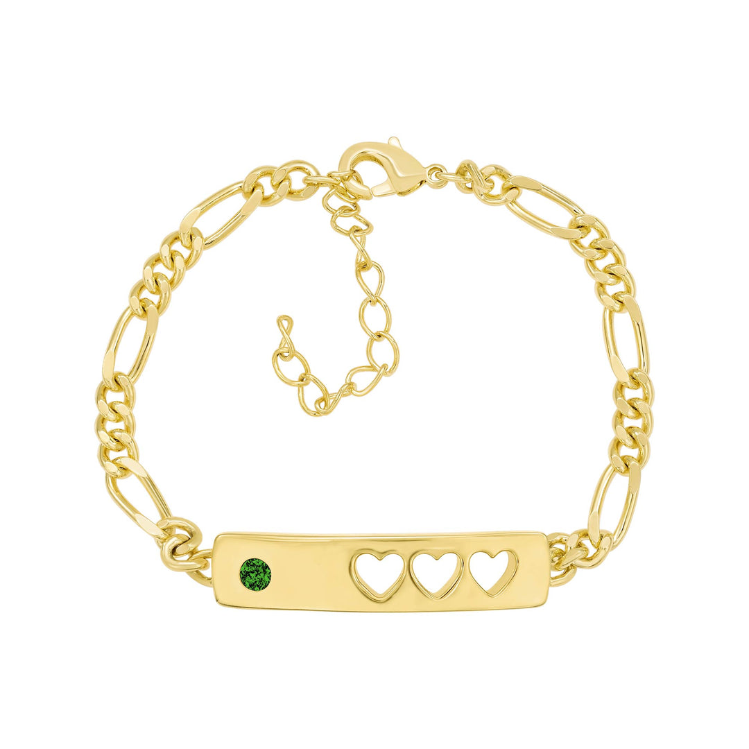 bracelet hole-punched hearts bar