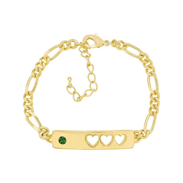 bracelet hole-punched hearts bar