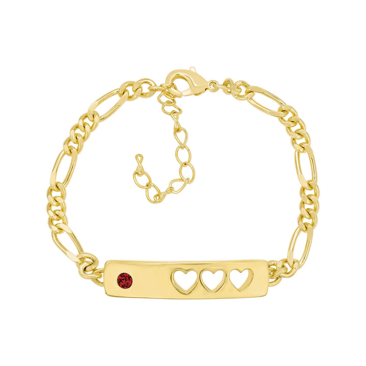 bracelet hole-punched hearts bar