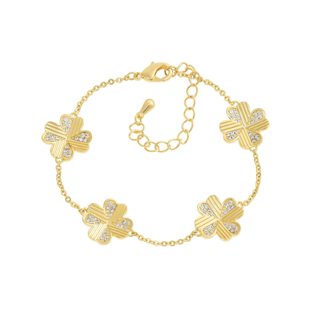 bracelet heart petals clover