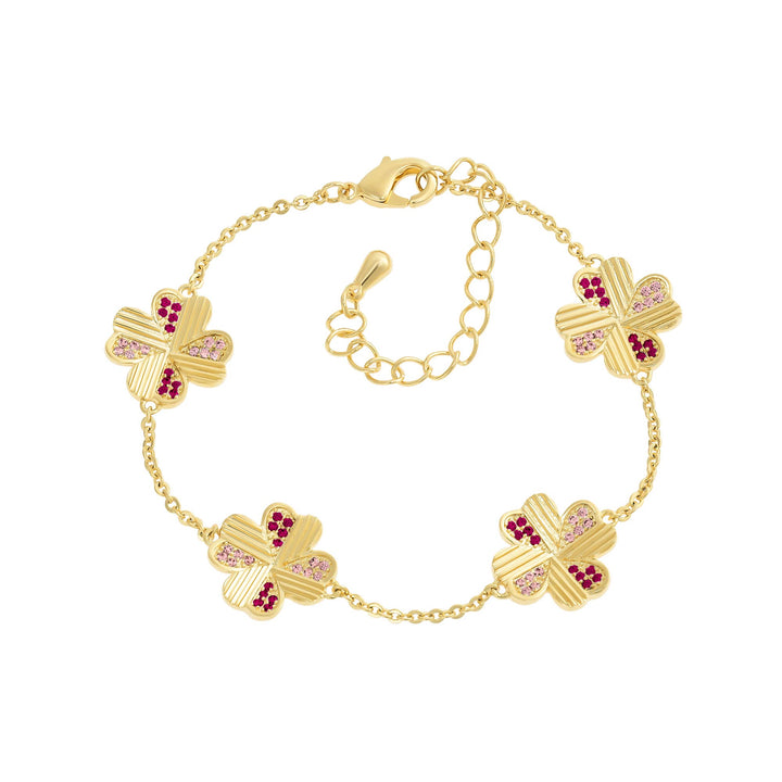 bracelet heart petals clover