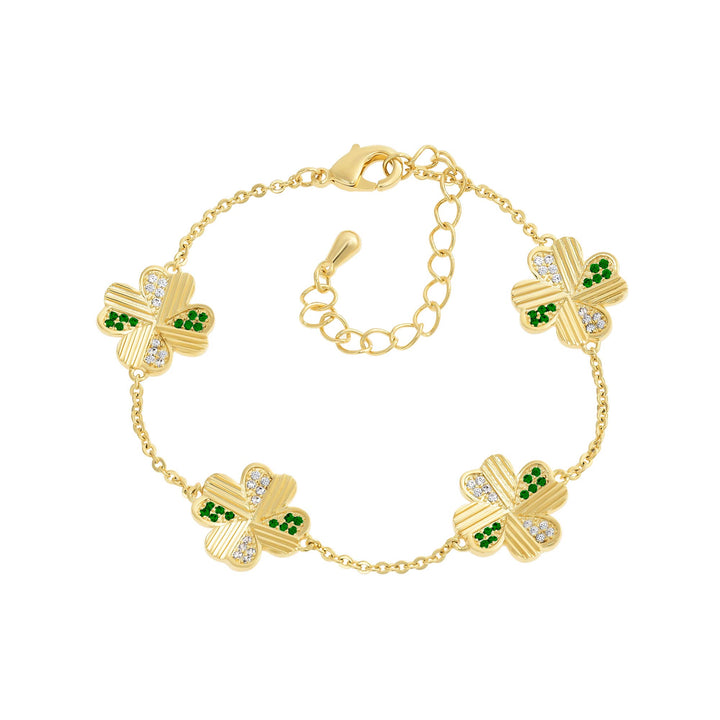 bracelet heart petals clover
