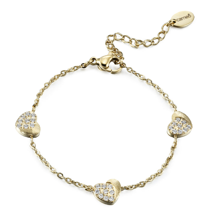 bracelet satin dipped pave heart