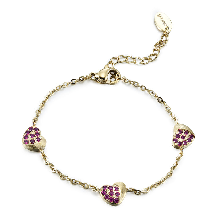 bracelet satin dipped pave heart