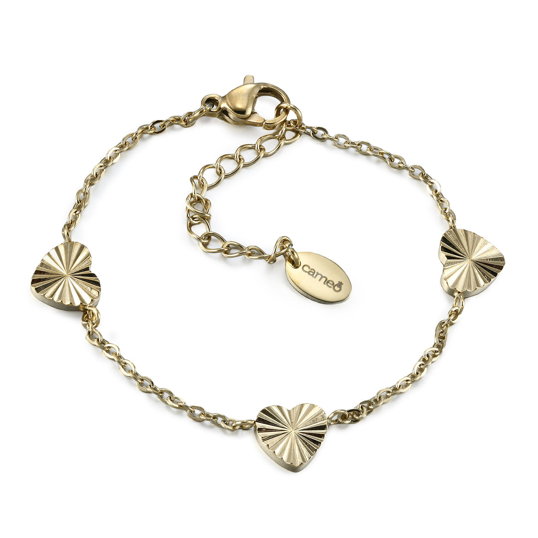 bracelet 3d pleated heart