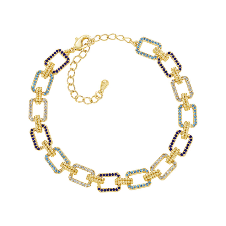 bracelet dainty rectangles lined