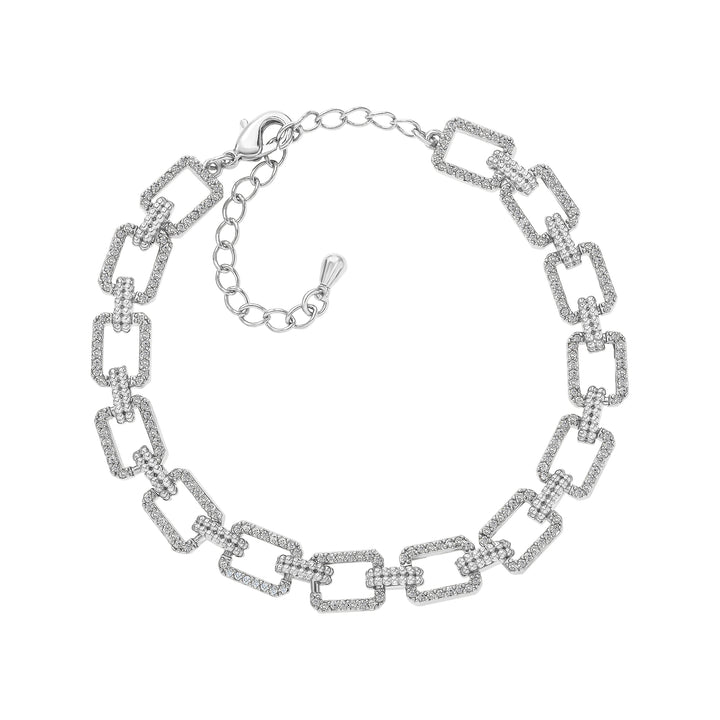 bracelet dainty rectangles lined