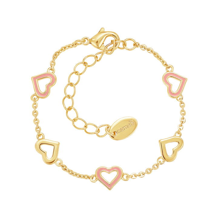 bracelet up & down oultine hearts