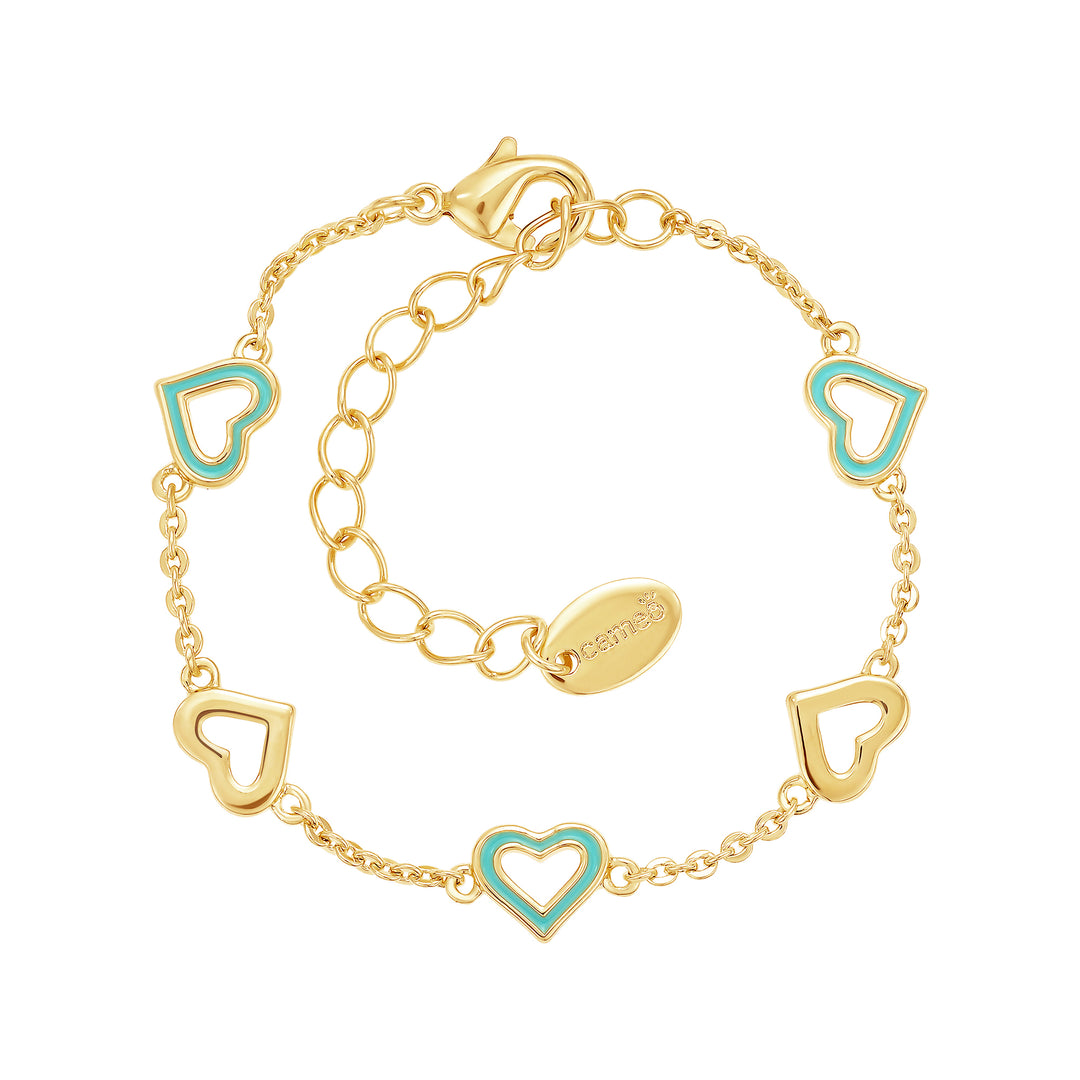 bracelet up & down oultine hearts