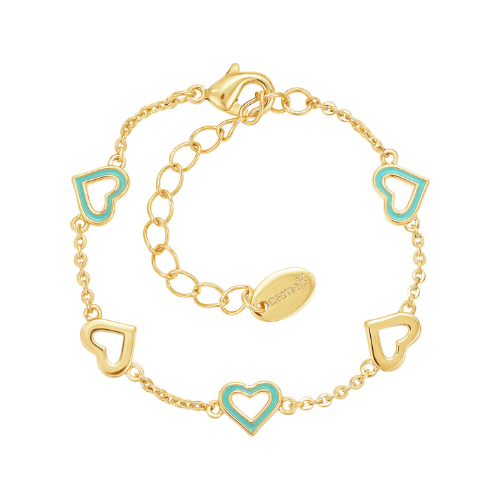 bracelet up & down oultine hearts