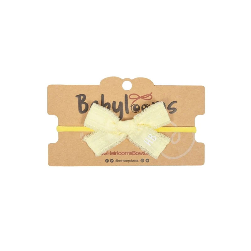 baby band thin eyelet bow