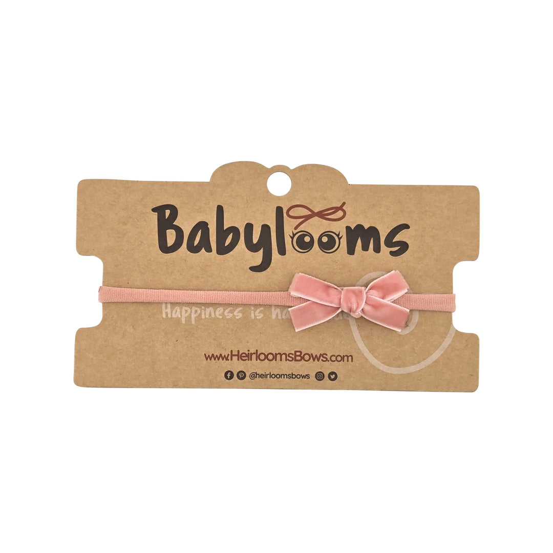 sweatband signature velvet mini bow baby band
