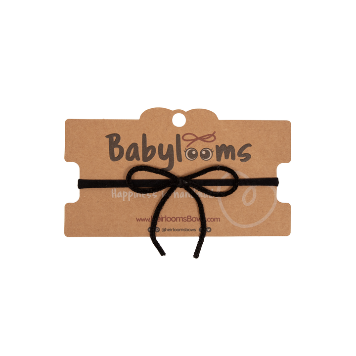 sweatband velvet cord small bow baby band