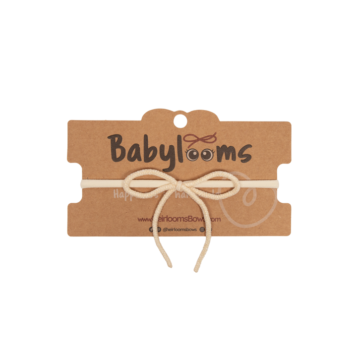 sweatband velvet cord small bow baby band
