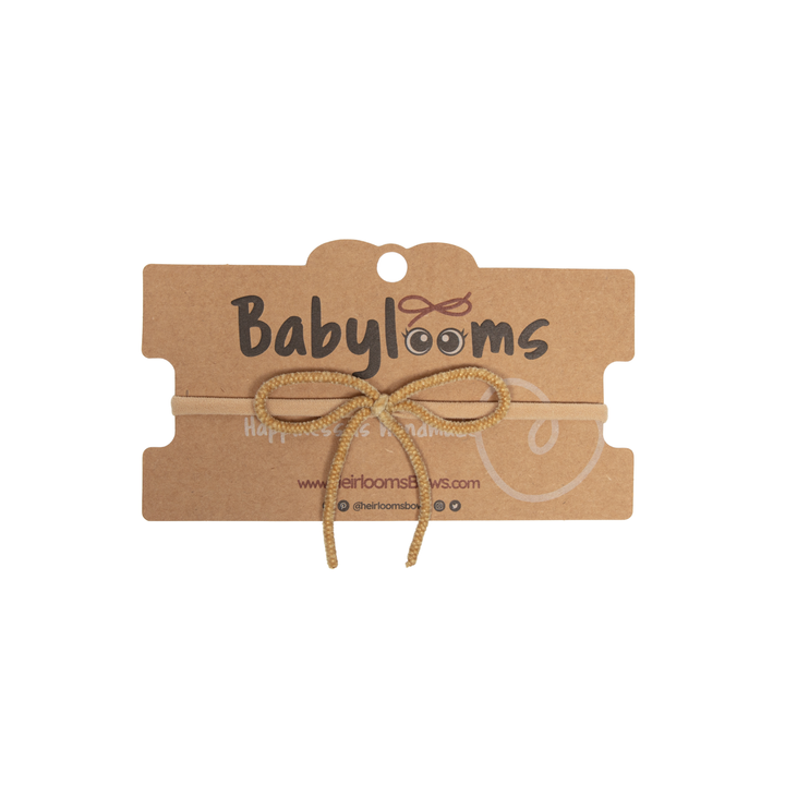 sweatband velvet cord small bow baby band