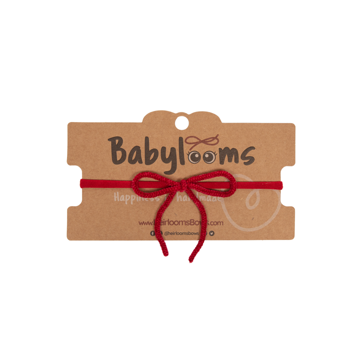 sweatband velvet cord small bow baby band