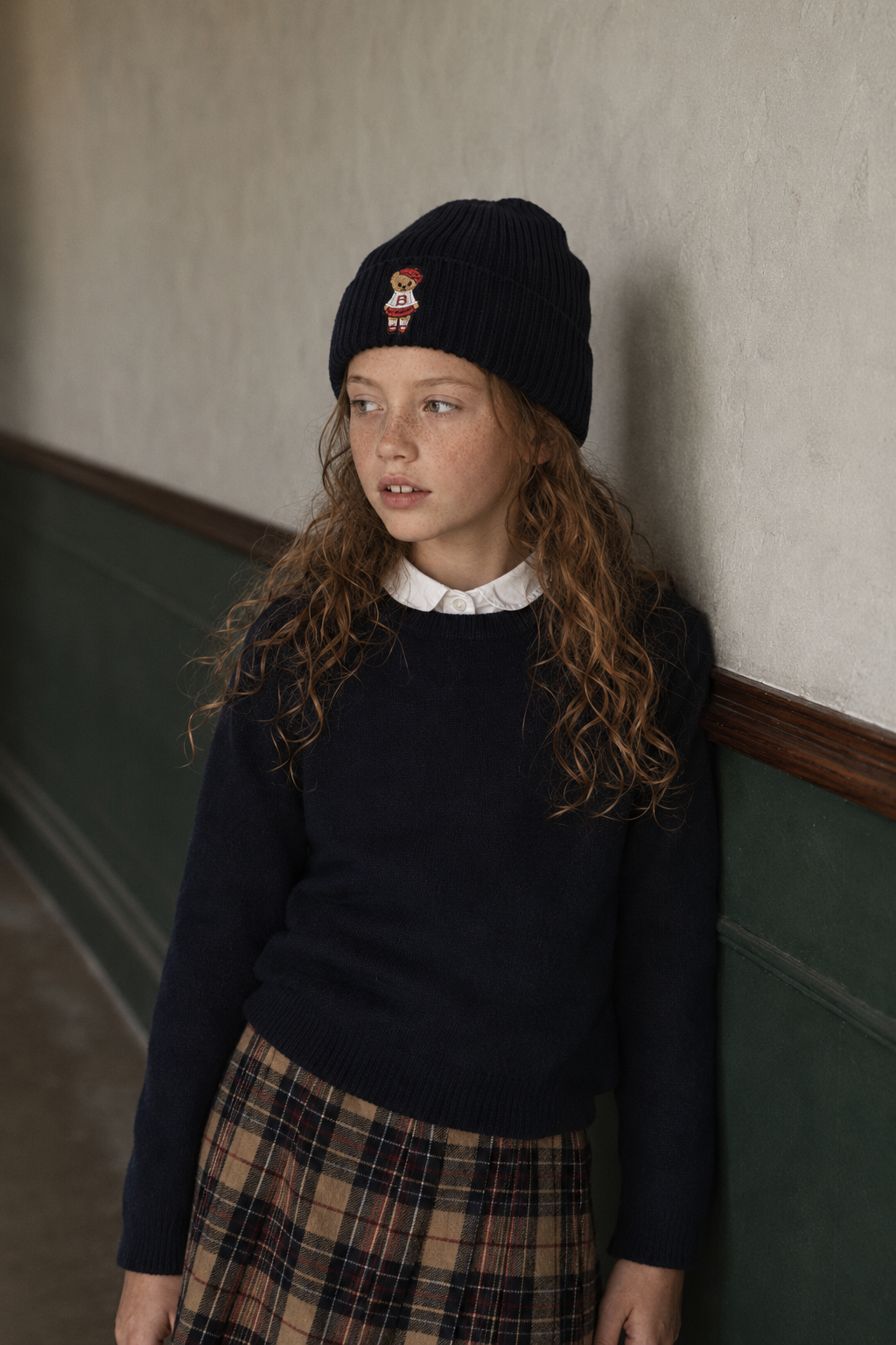 hat ribbed knit cuff with teddy