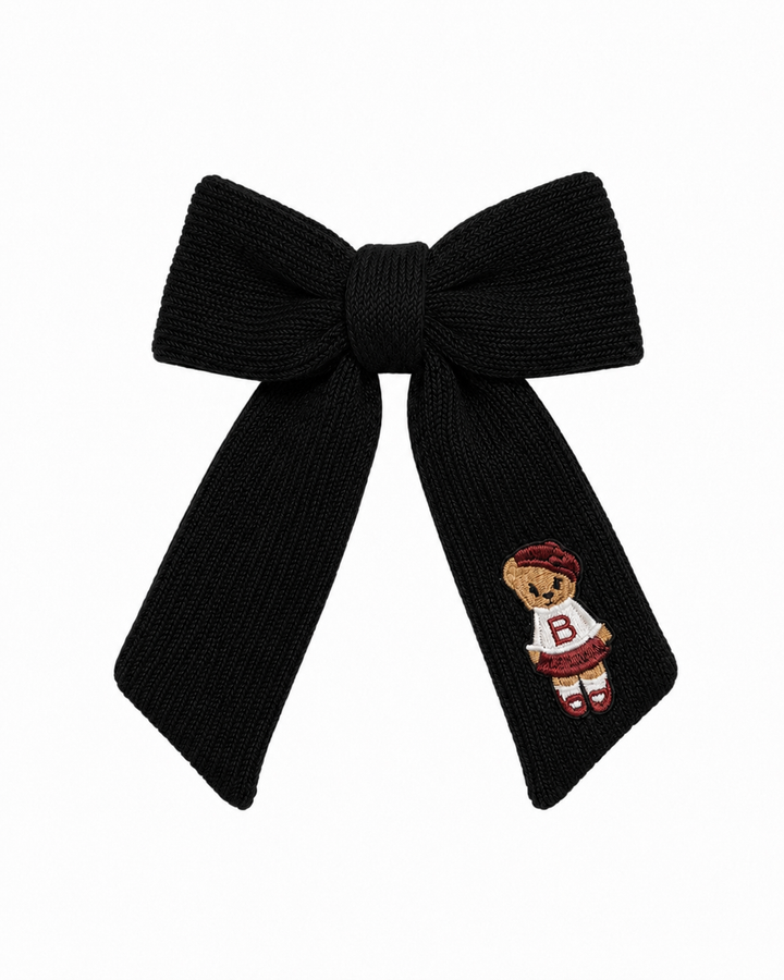 clip teddy knits bow
