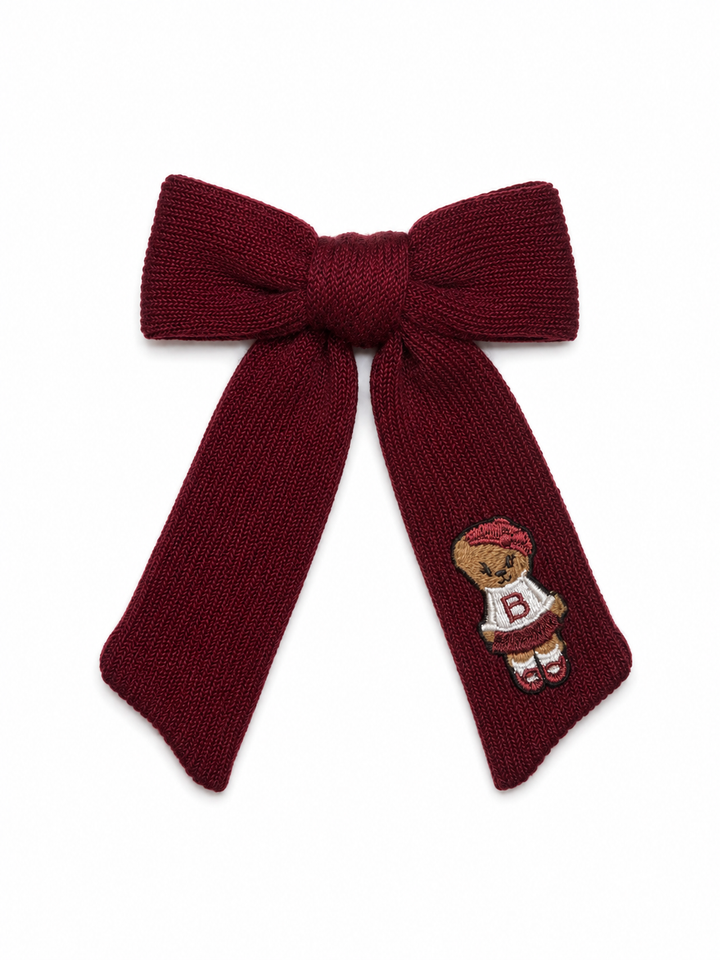 clip teddy knits bow