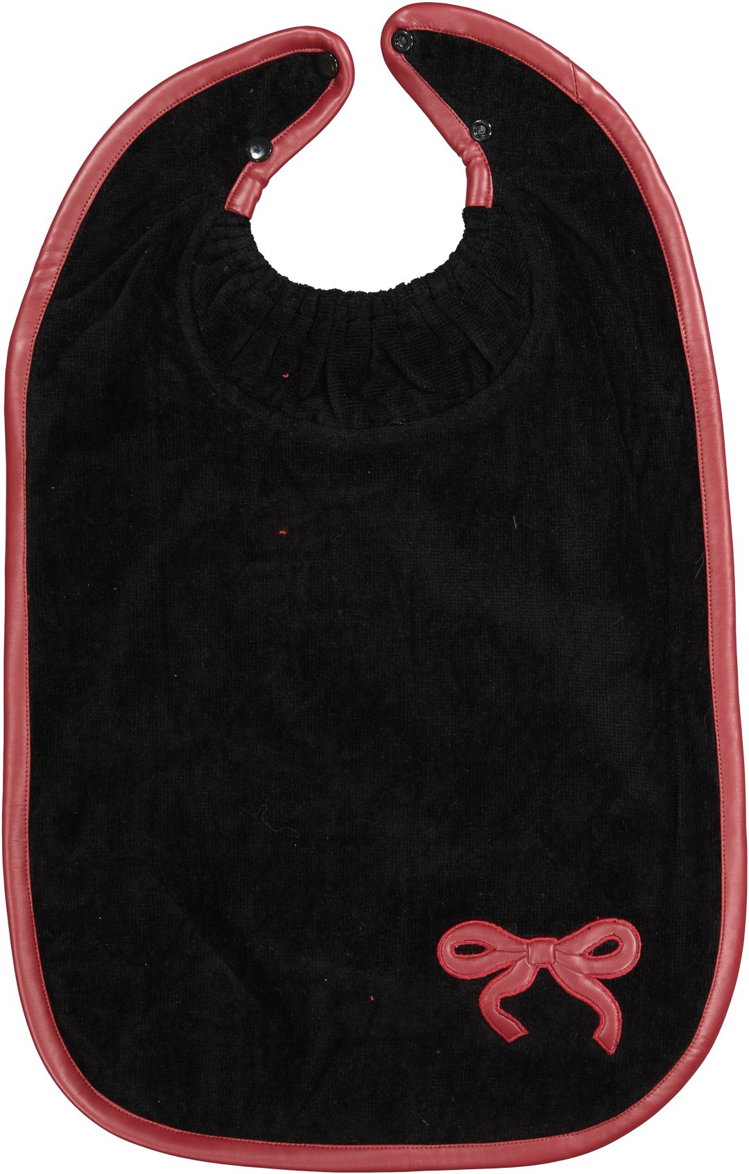 bib leather bow