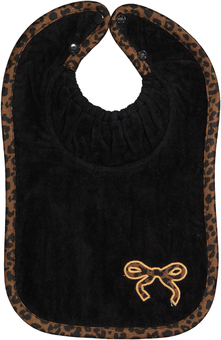 bib leather bow