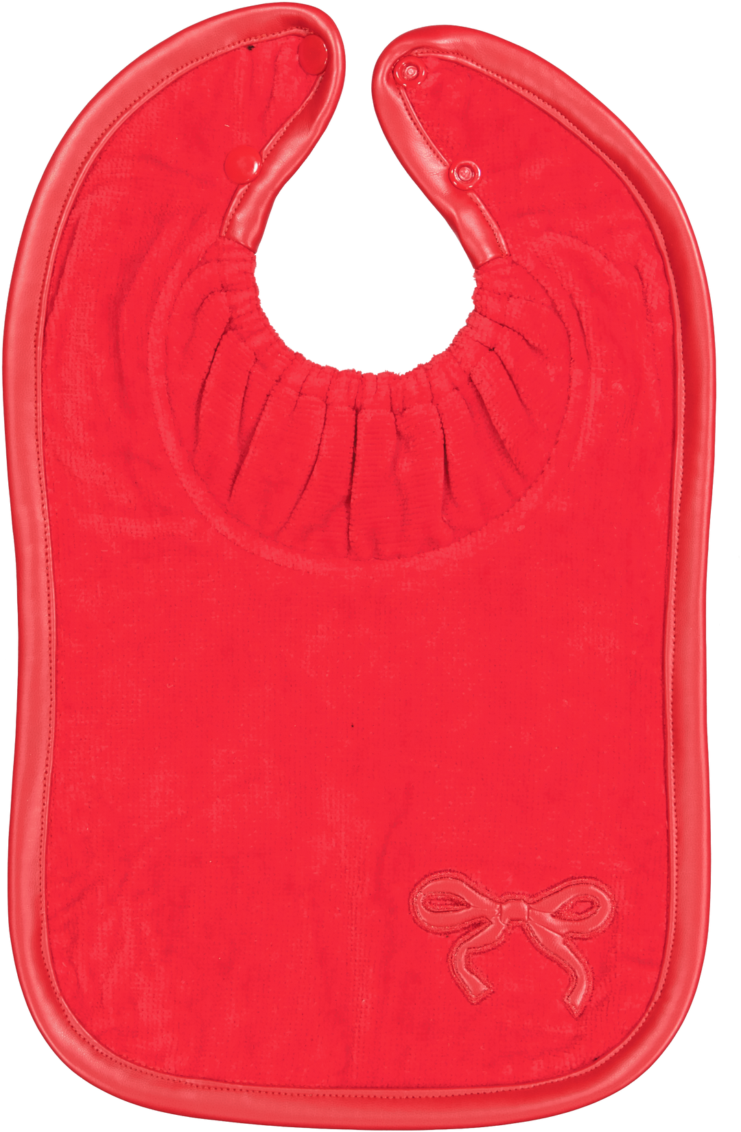 bib leather bow