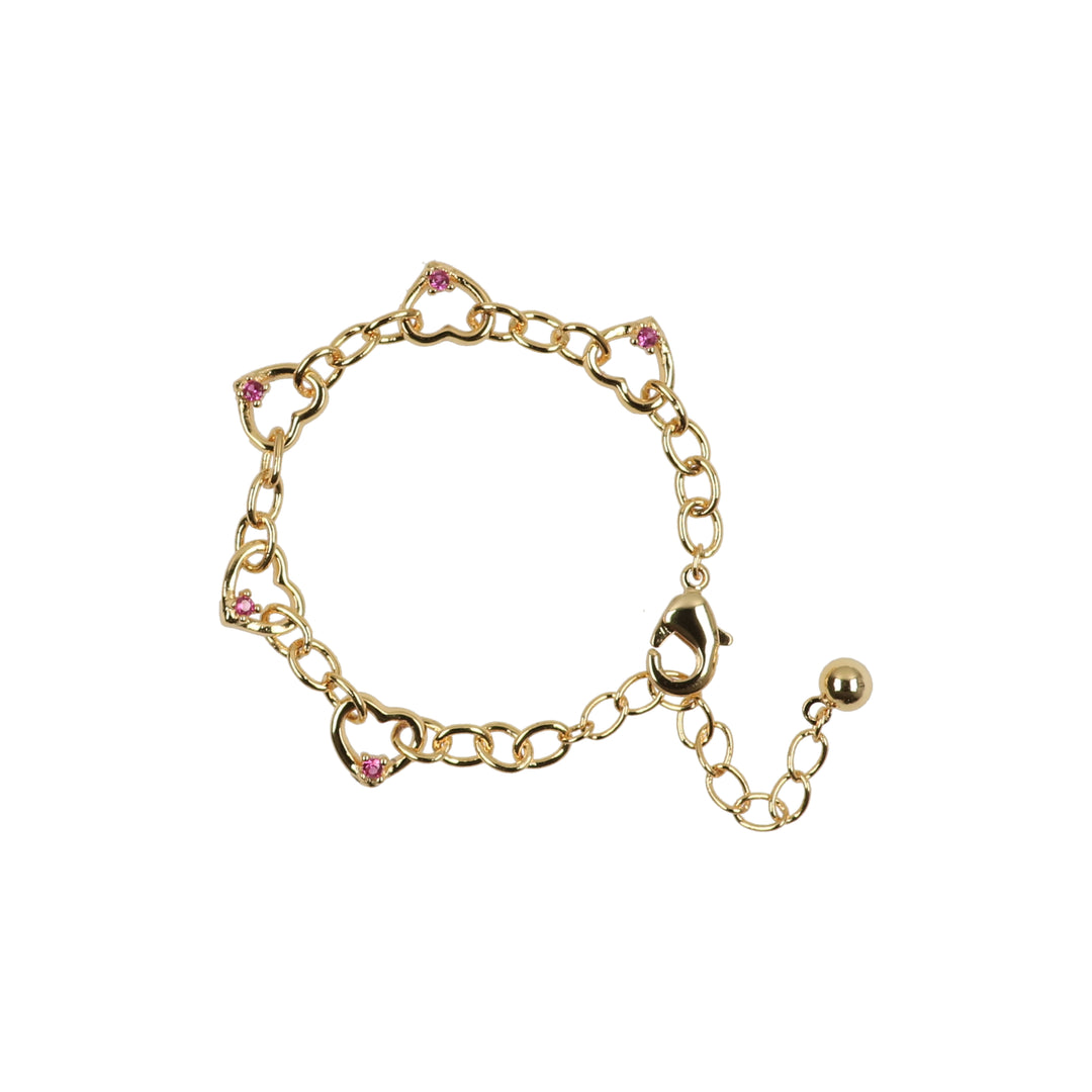 bracelet side open heart with cz