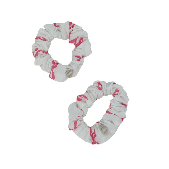 pony scrunchie printed bows bow set