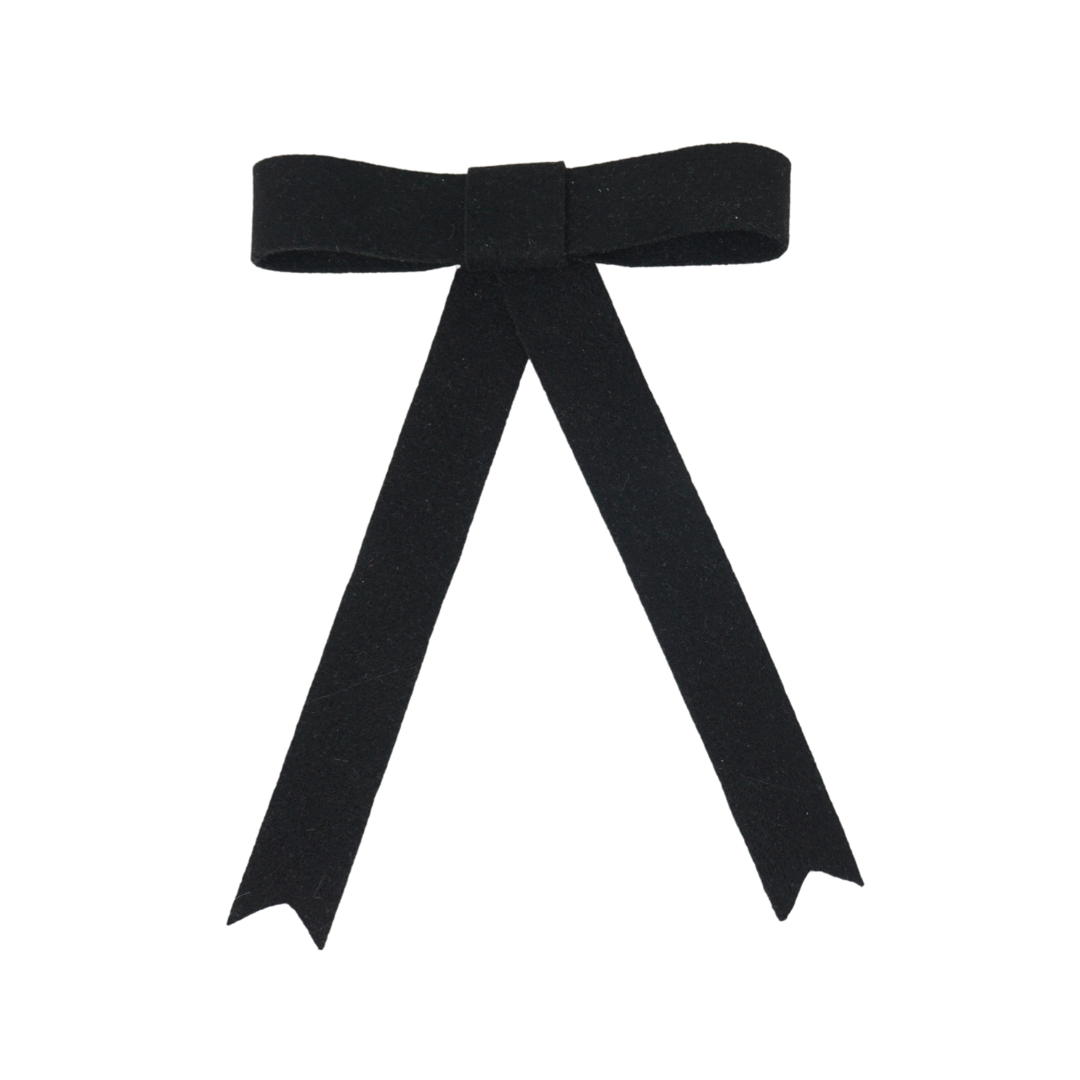 clip bow brushed wool